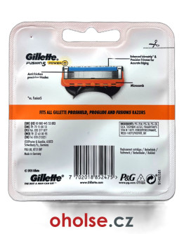 GILLETTE FUSION5 POWER žiletky pro holení pro muže *balení 4 žiletek* GILLETTE FUSION5 POWER žiletky pro holení pro muže *balení 4 žiletek*