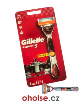 Mužský vibrační holicí strojek GILLETTE FUSION5 POWER s jednou žiletkou a baterií