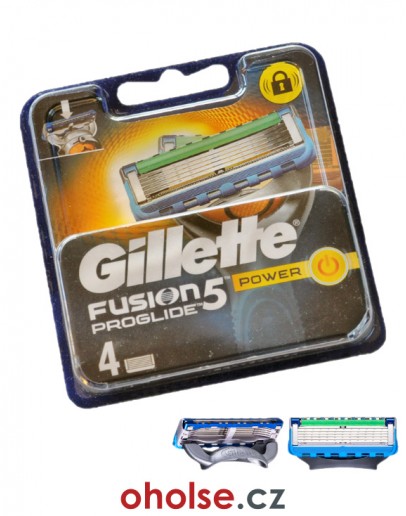 GILLETTE FUSION PROGLIDE POWER náhradní holicí hlavice 4 ks (i ve verzi Fusion5 ProGlide Power)