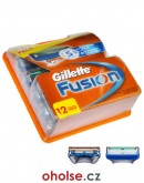 GILLETTE FUSION výměnné náhradní holicí hlavice pro muže 12 ks *SKLADEM*