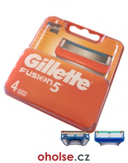 GILLETTE FUSION5 klasické a prověřené holicí žiletky pro muže 4 ks