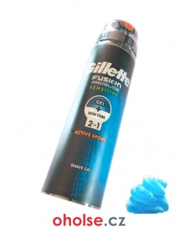 Pánský GEL na HOLENÍ GILLETTE FUSION PROGLIDE SENSITIVE ACTIVE SPORT 170ml