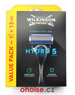 SADA HOLICÍHO STROJKU A 13 ŽILETEK WILKINSON SWORD HYDRO5 SADA HOLICÍHO STROJKU A 13 ŽILETEK WILKINSON SWORD HYDRO5