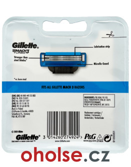 GILLETTE MACH3 TURBO pánské žiletky 8 ks *velmi oblíbené žiletky pro muže*