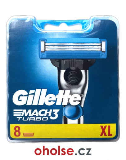 GILLETTE MACH3 TURBO pánské žiletky 8 ks *velmi oblíbené žiletky pro muže*