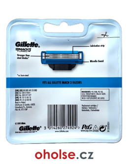 GILLETTE MACH3 TURBO pánské žiletky 8 ks *velmi oblíbené žiletky pro muže*