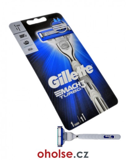 Pánský holicí strojek GILLETTE MACH3 TURBO s 1 žiletkou