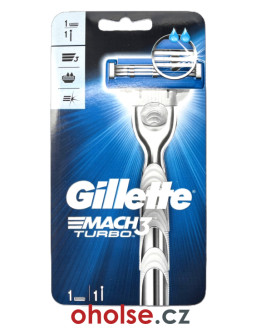 Pánský holicí strojek GILLETTE MACH3 TURBO s 1 žiletkou Pánský holicí strojek GILLETTE MACH3 TURBO s 1 žiletkou