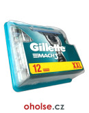 GILLETTE MACH3 žiletky pro muže ve velkém balení 12 hlavic