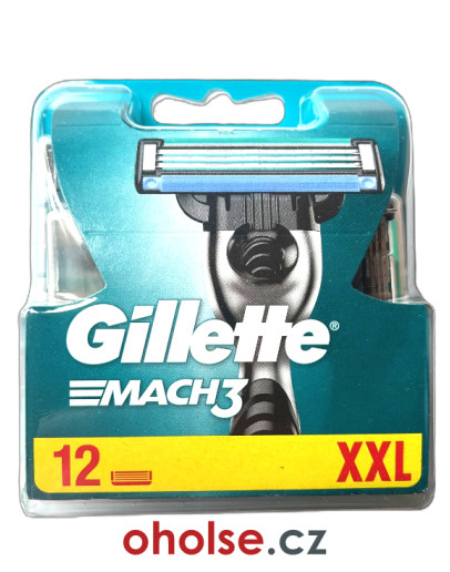 GILLETTE MACH3 žiletky pro muže ve velkém balení 12 hlavic