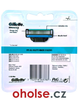 GILLETTE MACH3 klasické pánské žiletky 8 ks *oblíbené a osvědčené žiletky*