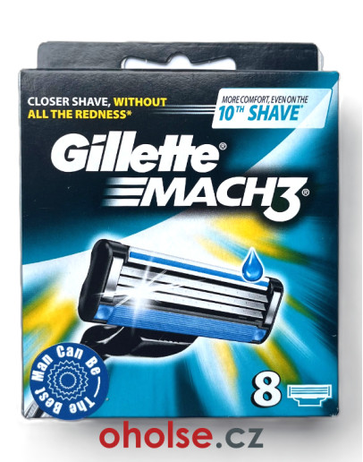 GILLETTE MACH3 klasické pánské žiletky 8 ks *oblíbené a osvědčené žiletky*