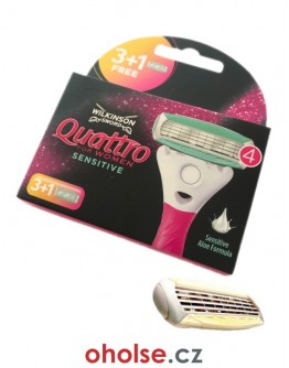 WILKINSON QUATTRO SENSITIVE - výměnné holicí hlavice pro ženy 4 žiletky