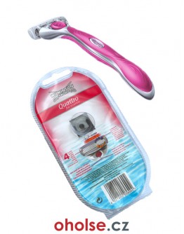 WILKINSON SWORD QUATTRO holicí strojek pro ženy + 1 náhradní hlavice + držák