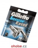 GILLETTE SENSOR EXCEL klasické náhradní holicí hlavice pro muže 10 ks