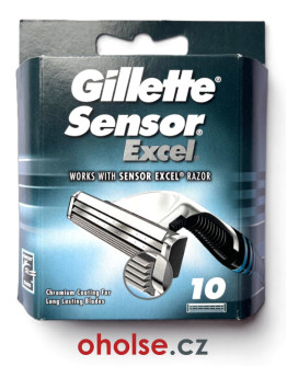 GILLETTE SENSOR EXCEL klasické náhradní holicí hlavice pro muže 10 ks GILLETTE SENSOR EXCEL klasické náhradní holicí hlavice pro muže 10 ks