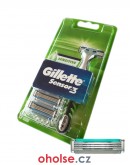 GILLETTE SENSOR3 SENSITIVE 6 žiletek a rukojeť holicího strojku *SADA*