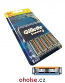 Žiletky GILLETTE SENSOR3 8 žiletek *vylepšená alternativa k Sensor Excel*