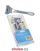 *POŠKOZENÝ OBAL* GILLETTE SKINGUARD SENSITIVE - natáčecí holicí strojek pro citlivou pleť + 2 žiletky SkinGuard Sensitive